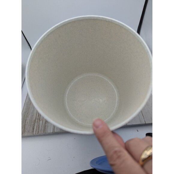 Vintage 3 Piece Tupperware One Touch Blue Lids Speckled Canisters Storage A,B,D - Picture 14 of 16